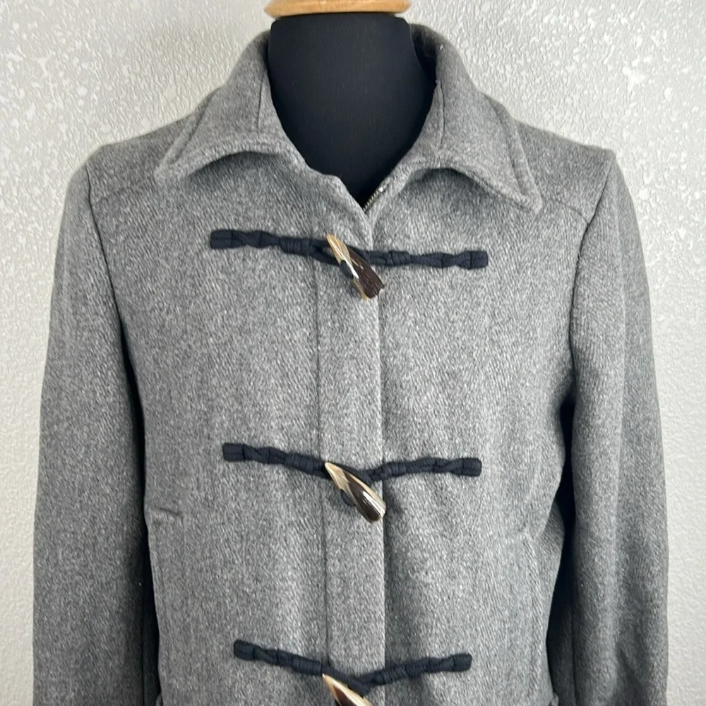 Banana Republic Men's Gray Wool Blend Toggle Buttons Winter Classic Coat Size XL